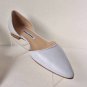 NEW MANOLO BLAHNIK Soussaba Leather d'Orsay Pointed Toe Flat in White (Size 38)