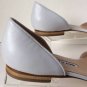 NEW MANOLO BLAHNIK Soussaba Leather d'Orsay Pointed Toe Flat in White (Size 38)