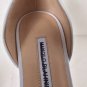 NEW MANOLO BLAHNIK Soussaba Leather d'Orsay Pointed Toe Flat in White (Size 38)