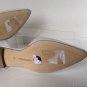 NEW MANOLO BLAHNIK Soussaba Leather d'Orsay Pointed Toe Flat in White (Size 38)