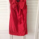 NEW Sexy Nicole Miller Red Bow Front Metal Strapless Dress (Size 0)-MSRP $365.00