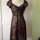 NEW Alberto Makali Black Veil/Multi Colored Dress (Size 4) - MSRP $199.00!