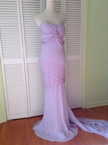 NEW BREATHTAKING JOHN GALLIANO Lavender Silk Gown (Size 8)  Retail $3750.00
