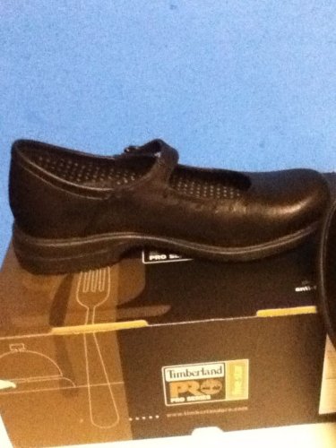 NEW Timberland Women's Rosette Black Leather Mary Janes - Size 7.5 M