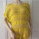 New "Casting"Top  Open Stitch Sunny Yellow Top/ Beach (Size L)