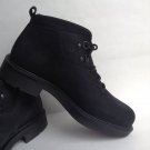 NEW Men's Kickers Black Nubuck Leather Lug Sole Ankle Boots (Size 9/9.5) - $189