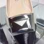 NEW Authentic PRADA Black & Silver Textured Leather Silver Buckle Flats (Size 38
