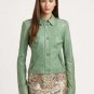 NEW Authentic RACHEL ZOE Green Celia Dual Closure Leather Jacket (Size 4) - $795