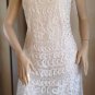 NEW SUE WONG Short Applique Dress in White (Size 10)