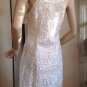 NEW SUE WONG Short Applique Dress in White (Size 10)