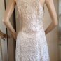 NEW SUE WONG Short Applique Dress in White (Size 10)