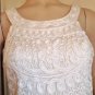 NEW SUE WONG Short Applique Dress in White (Size 10)