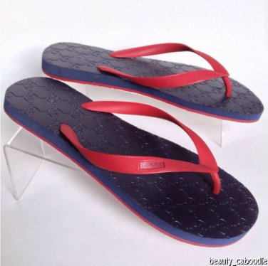 NEW Authentic GUCCI Men's Blue Bedlam Thong Sandals (Size 10 UK/11 US)