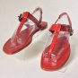 NEW MANOLO BLAHNIK 'Sista' Patent Leather Thong Sandals in Red (Size 38.5) - MSR