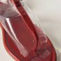 NEW MANOLO BLAHNIK 'Sista' Patent Leather Thong Sandals in Red (Size 38.5) - MSR