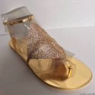 NEW GIUSEPPE ZANOTTI Crystal-Paneled Metallic Leather Sandals (Size 41) - $1,075