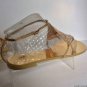 NEW GIUSEPPE ZANOTTI Crystal-Paneled Metallic Leather Sandals (Size 41) - $1,075