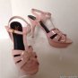 NEW SAINT LAURENT Tribute Patent Leather Sandals in Pale Rose (Size 39)