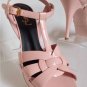 NEW SAINT LAURENT Tribute Patent Leather Sandals in Pale Rose (Size 39)