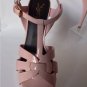 NEW SAINT LAURENT Tribute Patent Leather Sandals in Pale Rose (Size 39)