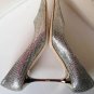 NEW JIMMY CHOO Aza Gold Lame Glitter Fabric Pointy Toe Pumbs (Size 36 & 36.5)