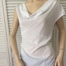 Brand NWT Cynthia Rowley draped Neck,White/Sleeveless Mesh Inset (Size M) $59