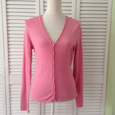 NEW Eileen Fisher Stretchy Knit Button Cardigan In Pink (Size Small)