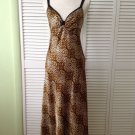 NEW OSCAR de la RENTA Long Satin Leopard Print Night Gown (Size S) - MSRP $76.00