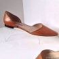 NEW MANOLO BLAHNIK Soussaba Leather d'Orsay Flat in Brown (Size 40) - MSRP $645!