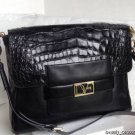 NEW Authentic DIANE VON FURSTENBERG Black Leather Crossbody Handbag - MSRP $595