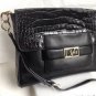 NEW Authentic DIANE VON FURSTENBERG Black Leather Crossbody Handbag - MSRP $595