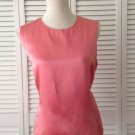 NWT Gallant 100%Silk Charmeuse Coral Sleeveless Shell/Tank (Size10) $375.