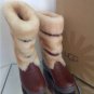 NEW Authentic UGG AUSTRALIA Lilyan Mahogany Leather Waterproof Boots (Size 7)