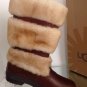 NEW Authentic UGG AUSTRALIA Lilyan Mahogany Leather Waterproof Boots (Size 7)