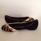 NEW Authentic B Brian Atwood Castela Suede & Metallic Leather Flats (Size 7)