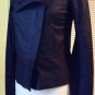 NEW Authentic VINCE Colorblock Asymmetrical Leather Scuba Jacket, Coastal/Black