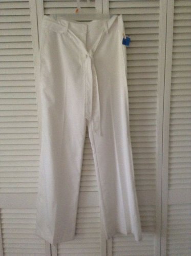 NEW Trina Turk Belted LINED White Color Dress Pants (Size 4) - MSRP $238.00!