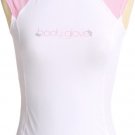 NWD Women Body Glove Aura C/S Shirt/ Rash Guard White/Pink Shoulder Cap Sleeve