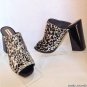 NEW Authentic REED KRAKOFF Black White Splatter Calf Hair Mules (Size 36) - $695