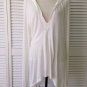 New A Tee Squared A.T. 2 Ivory Linen Hooded Long Sleeves Beach Cover Up top SzXL