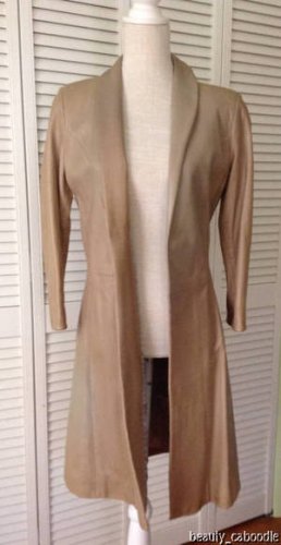 NEW Authentic PAUW AMSTERDAM Lambskin Beige Leather Jacket (Size 3)-MSRP $1,725