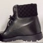 NEW Authentic GUCCI Black Leather & Suede Lace-Up Ankle Boots (Size 37.5)