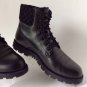 NEW Authentic GUCCI Black Leather & Suede Lace-Up Ankle Boots (Size 37.5)