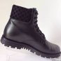 NEW Authentic GUCCI Black Leather & Suede Lace-Up Ankle Boots (Size 37.5)