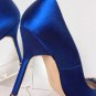 NEW MANOLO BLAHNIK Hangisi Satin Pumps, Cobalt Blue (Size 38 & 38.5) - MSRP $965