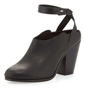 NEW Authentic RAG & BONE Kenny Leather Ankle Strap Slide, Black - MSRP $450.00!