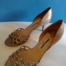 NEW Authentic JIMMY CHOO D'ORSAY LEATHER SANDALS  (Size 36.5) - MSRP $575.00