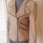 NEW Authentic ALICE + OLIVIA Beige Pyramid Studded Lined Jacket (Size M)