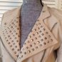 NEW Authentic ALICE + OLIVIA Beige Pyramid Studded Lined Jacket (Size M)