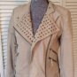 NEW Authentic ALICE + OLIVIA Beige Pyramid Studded Lined Jacket (Size M)